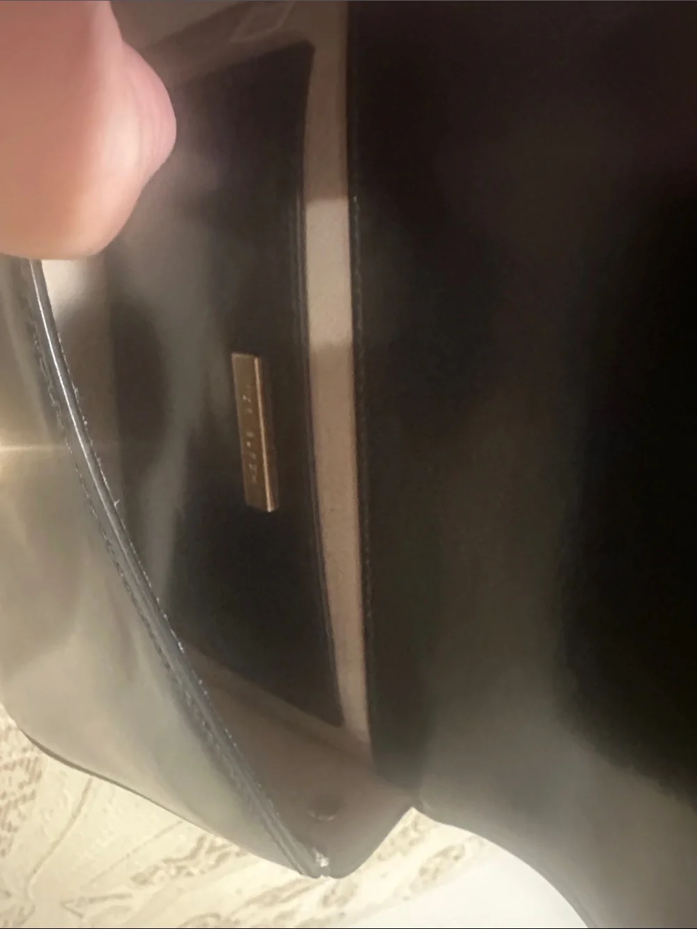 Tory Burch Black Leather Crossbody with Gold Logo